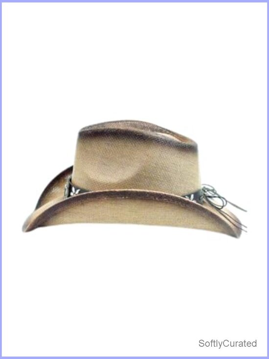 Straw Cowgirl Hat Wide Brim Western Boho Sun Hat
